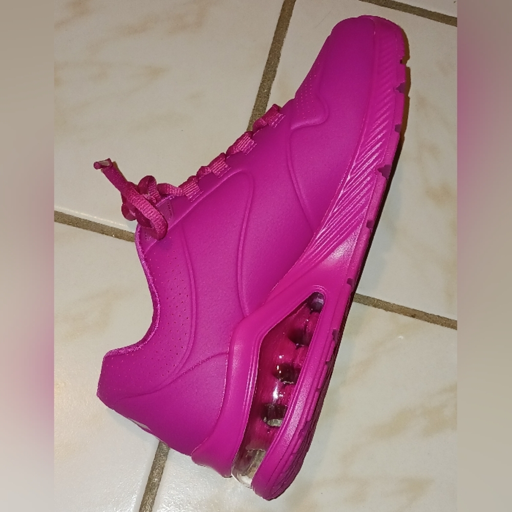 Skechers Street Los Angeles Air Cooled Memory Foam Vegan Fuschia - Picture 12 of 16
